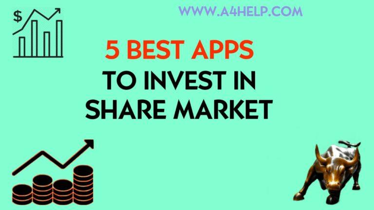 Best apps for investing in Stock market | इन APPS से करे शेयर मार्केट में Invest