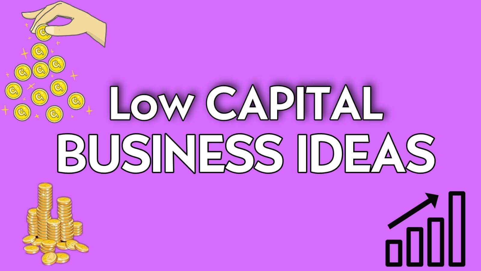 low capital business ideas in India